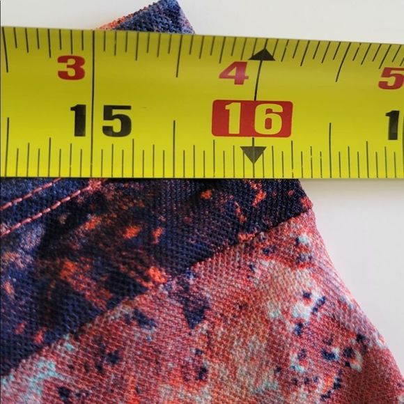 Lasania Petite Tie Dye Skirt Colorful Elastic Waist Straight Pleated Ruffle 16P - Picture 11 of 11